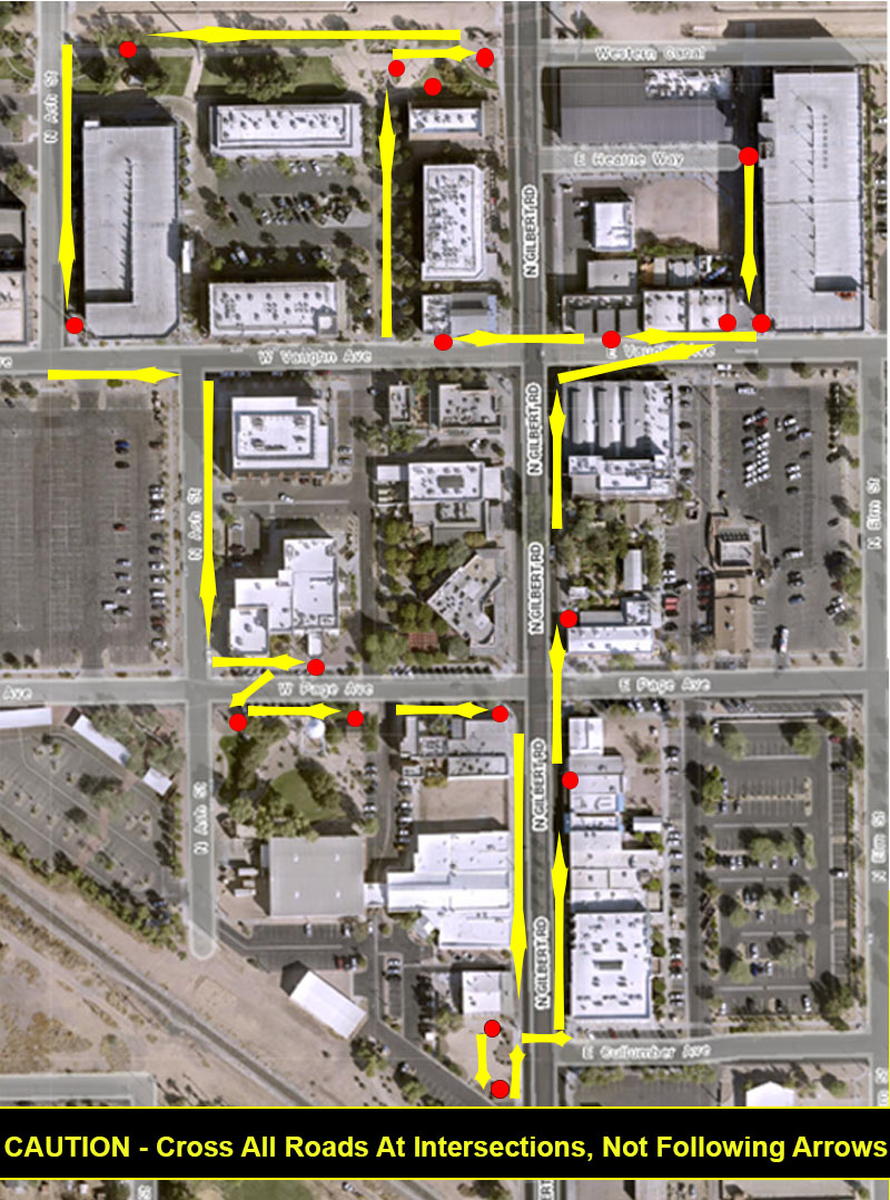 Gilbert Heritage District Directional Map